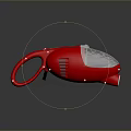 Red Unique Design Computer Vacuum Cleaner With Transparent Cover And Ergonomic Handle