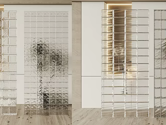 Modern glass brick 3d model