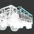 Green Military Truck With White Star Logo And Canvas Cargo Bed