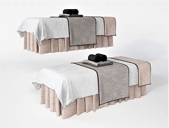 Modern Massage Bed Single Bed Towel 3d model