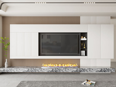 Modern TV background wall model