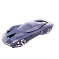 Futuristic Silver Sports Car With Sleek Aerodynamic Design And Stylish Black Wheels