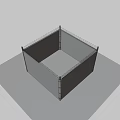 Sturdy Chain Link Fence Enclosure With Metal Frame And Grid Design