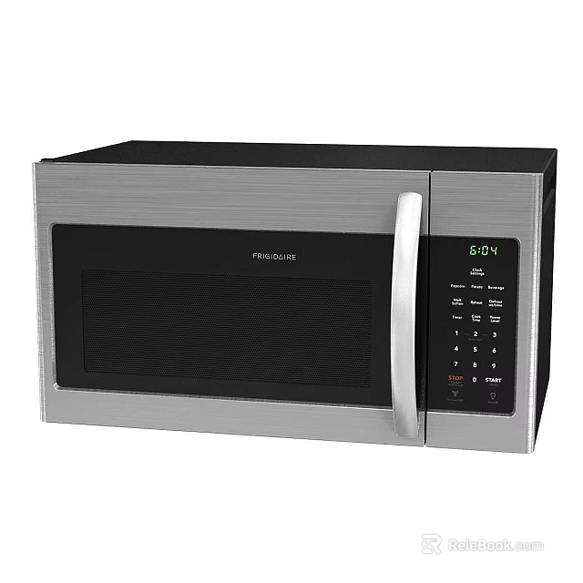 Frigidaire Stainless Steel Black Microwave Oven With Digital Display And Control Panel 3d model 