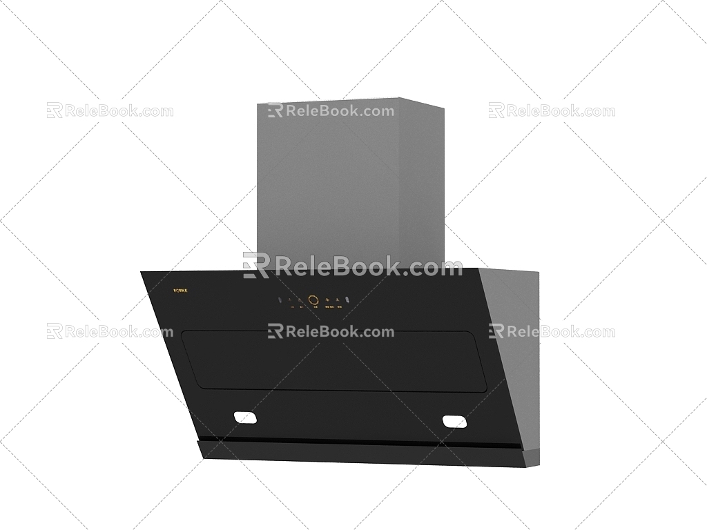 modern hood range hood 3d model