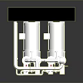 Industrial Mechanical Equipment With Metal Pipes Valves And Control Components
