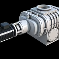 Industrial Rotary Vacuum Pump Featuring Electric Motor Cast Iron Housing And Flange Ports