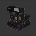 Polaroid Black Vintage Camera With Classic Design And Functional Lens Display Features