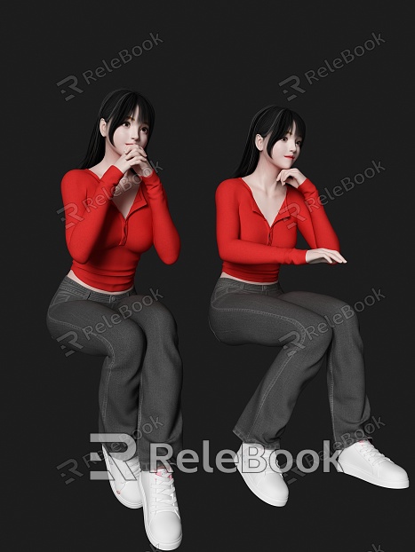 Sitting Beauty Figure Sitting Figure Sitting Person Woman model