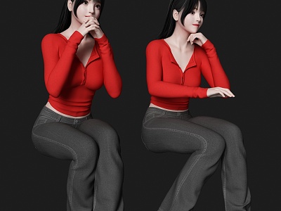 Sitting Beauty Figure Sitting Figure Sitting Person Woman model