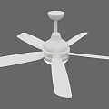 White Ceiling Air Conditioner Fan With Multiple Blades Modern Design For Home Cooling