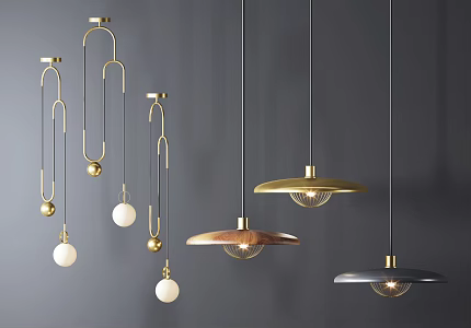 Modern chandelier combination 3d model