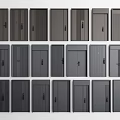 Various Security Doors With Modern Designs And Different Panel Styles 3d model