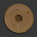Vintage Wooden Spool with Bright Yellow Thread and Smooth Wooden Top Base