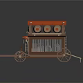 Modern Carriage Ancient Rack Car Rack Car Rack Car 3d model