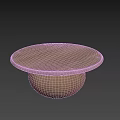 Round Wooden Table With Spherical Base In Minimalist Modern Design 3d model