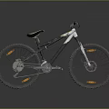 Black And White Mountain Bike With Off Road Tires And Black Seat