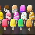 Tasty Collection of Colorful Popsicles Featuring Various Flavors And Decorative Toppings