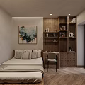 Modern Living And Dining Room Interior With Beige Sofa Wooden Ceiling And Round Rug