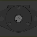 Industrial Hydraulic Motor With Flange Mount Cylindrical Body And Metal Construction