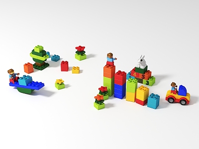 Modern Lego toy 3d model