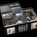 Modern Clothing Store Interior With Display Racks Clothing Displays Cashier Counter And Shop Windows