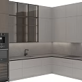 Modern Kitchen Interior With Sleek Cabinets And Integrated Appliances Countertop Design