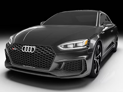 Black Audi RS Sportback With LED Headlights Mesh Grille And Alloy Wheels 3d model