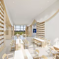 Modern Library Bookstore Book Bar 3d model