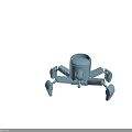 Smart Machine 3D Model With Multiple Mechanical Legs And Front Sensor Design 3d model