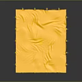 Yellow Square Transport Tray With Black Caster Wheels For Easy Movement