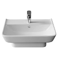 Sleek Modern White Ceramic Countertop Washbasin With Chrome Faucet Design