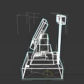 Black Commercial Device With Display Screen Upright Pole And Square Base