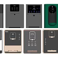 Modern Daily Use Electrical Appliances with Various Water Dispenser Designs Digital Displays and Color Options