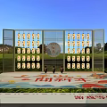 Chinese New Home Decoration With Wooden Screen Red Lanterns And Fortune Character
