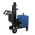 Mobile Industrial Equipment With Blue Component And Black Frame Structure 3d model