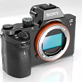 Sony Alpha 7S III Digital Camera with Black Body and Orange Lens Ring Design