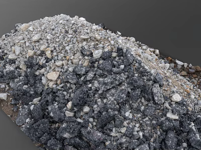 Premium Wood Stone Building Materials Including Granite Marble and Crushed Gravel 3d model