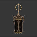 Exquisite Gold Decorative Pendant With Snake Shaped Hook And Dark Colored Body