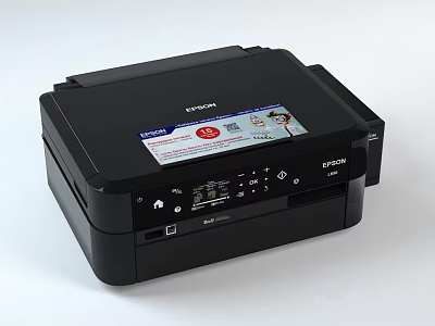 Efficient Epson Multifunction Office Printer With LCD Display And Control Panel 3d model
