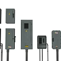 Industrial wind switch panel control panel controller control electric box 3d model