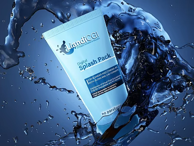 Hydrating Daily Splash Pack Cosmetic Skincare Product With Refreshing Water Splash 3d model