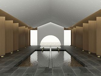 New Chinese Aisle Hotel Entrance Aisle 3d model