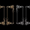 Ornate Decorative Lines Design For Elegant Frames With Intricate Floral Patterns 3d model