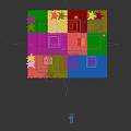 Various Patterned Floor Tiles Design Display With Small Green Plants Lantern Lamps And Gravel Border