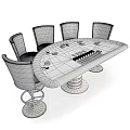 Premium Poker Entertainment Table With Four Black Chairs Poker Cards And Chips