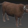 Modern Dexter Cow Animal Creatures 3d model