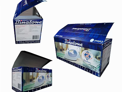 Binatome Decorative Ornament Set With Open Boxes And Packaging Display Design 3d model