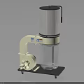 Industrial Electronic Vacuum Cleaner With Transparent Dust Container Top Filter And Wheeled Base