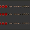 Different Types Of Metallic Bullets With Various Colors And Sizes Displayed